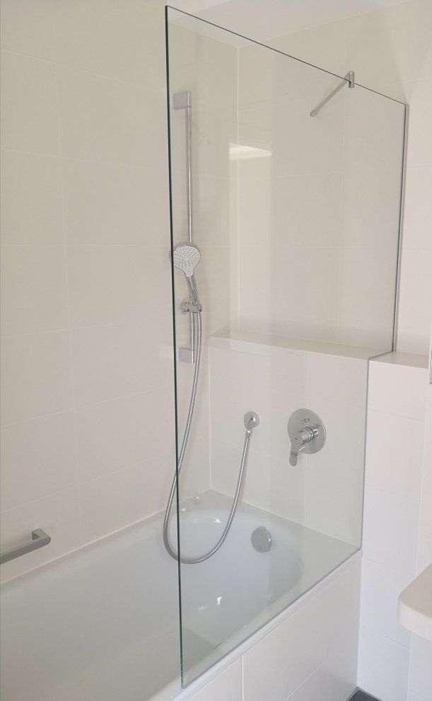 Badewannenaufsatz ESG 6 mm fest - www.meine-glas-dusche.de