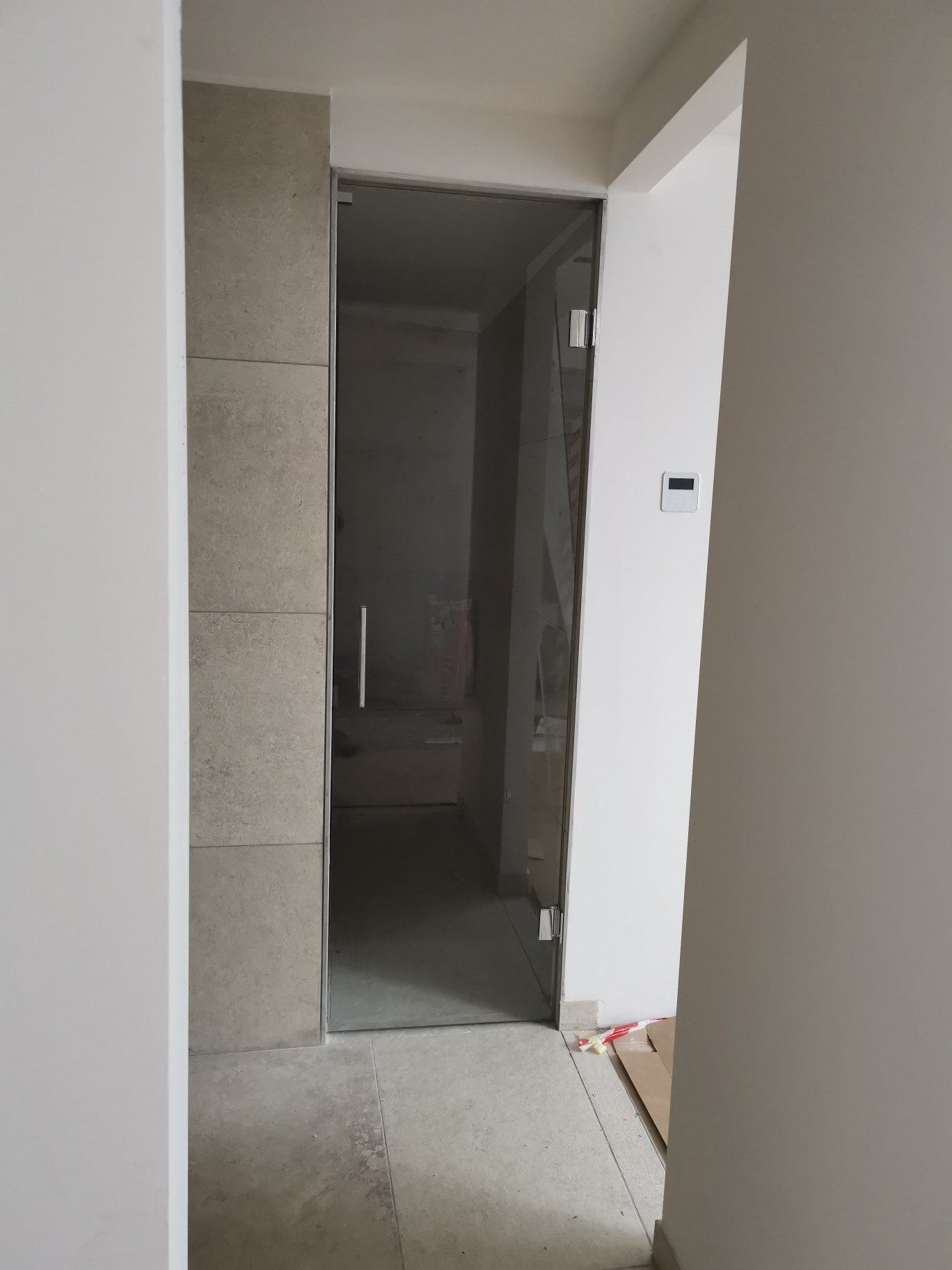 Dampfbad Ganzglastüre selbstschließend MGD Sauna Typ 101 von MEINE GLAS DUSCHE
