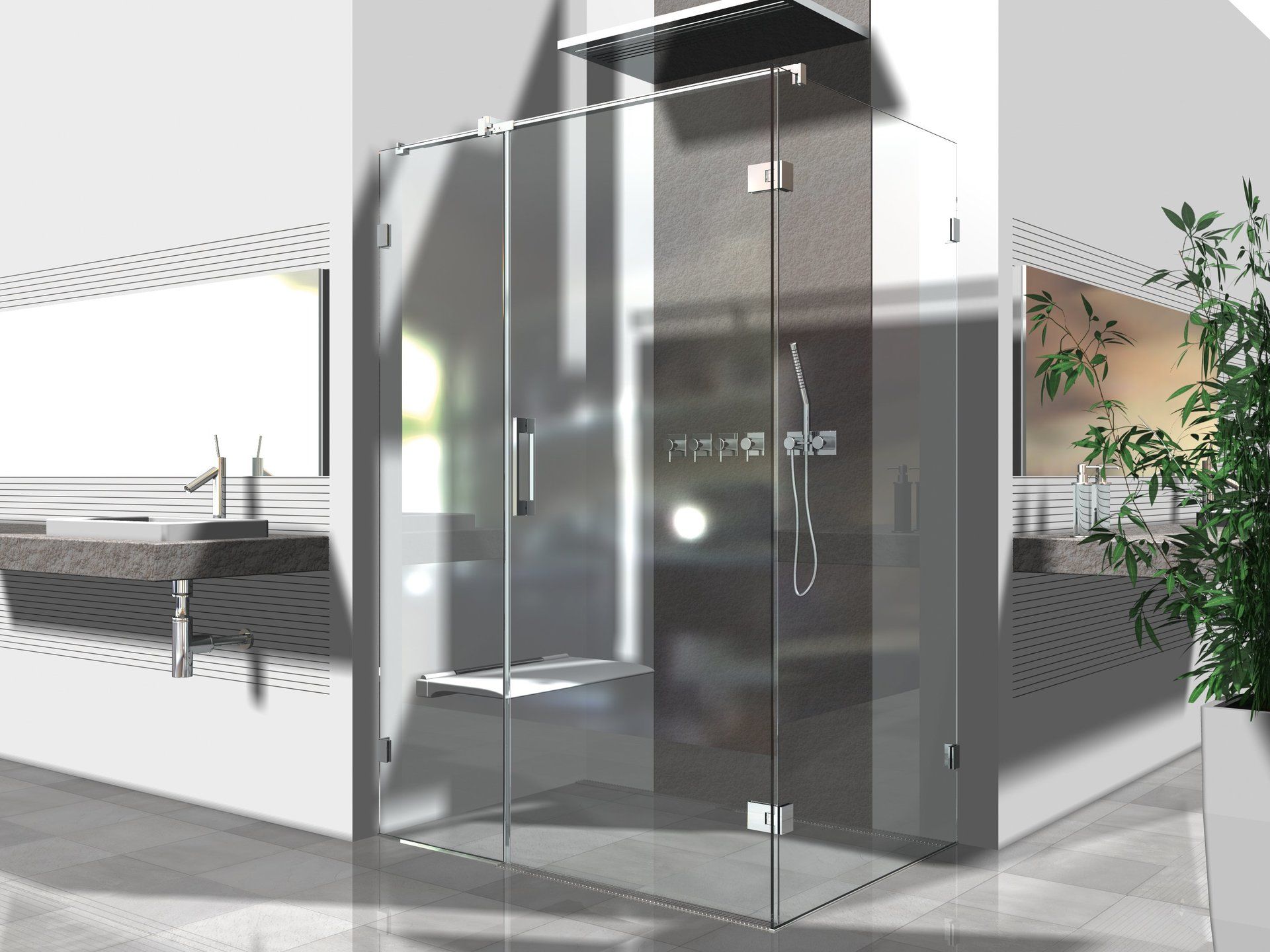 Individuelle Glasduschen mit Montage - www.meine-glas-dusche.de