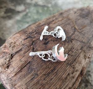 Sterling Silver with Copper Wolf cufflinks