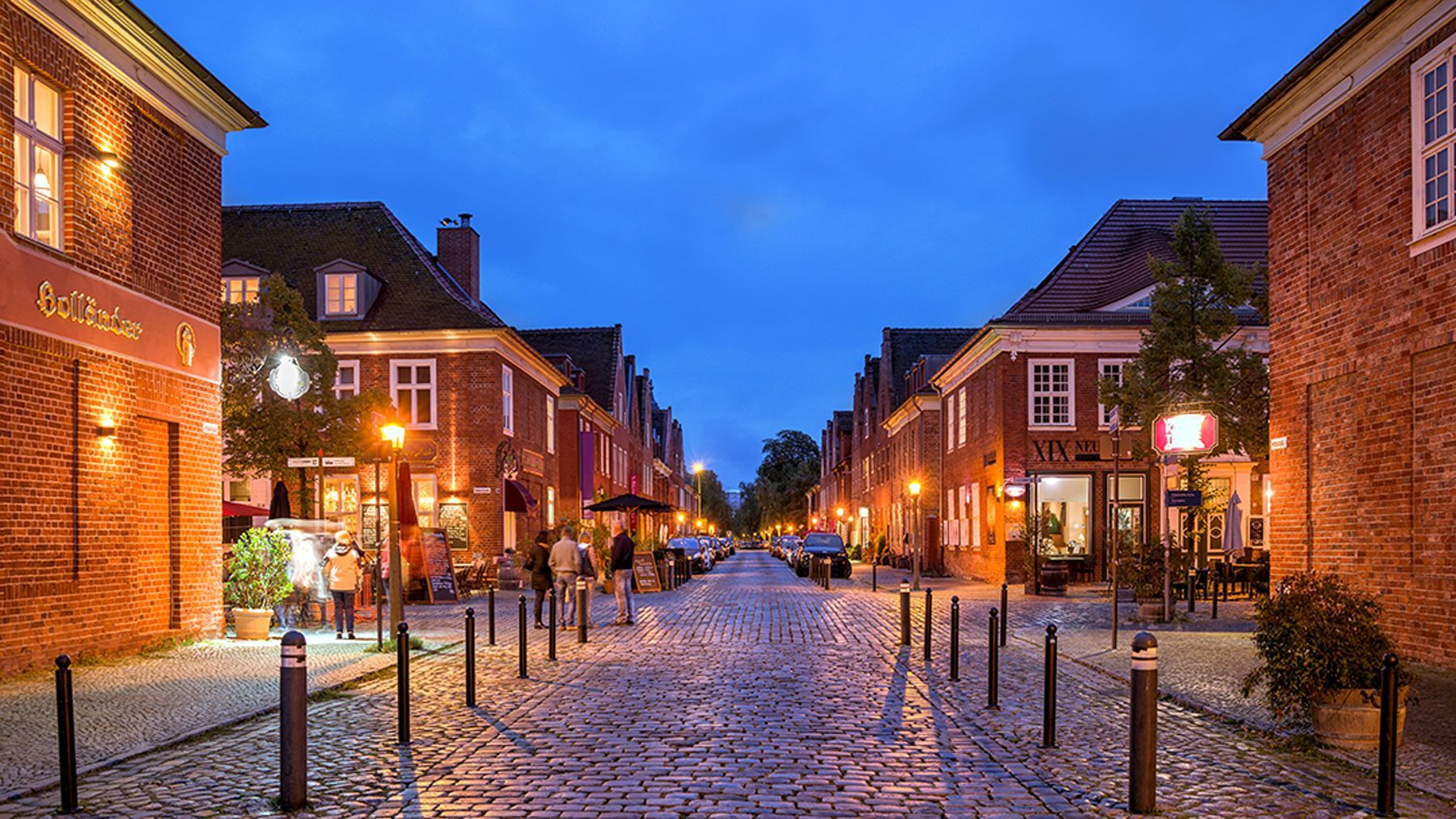 Holländisches Viertel Potsdam - Mittelstrasse am Abend