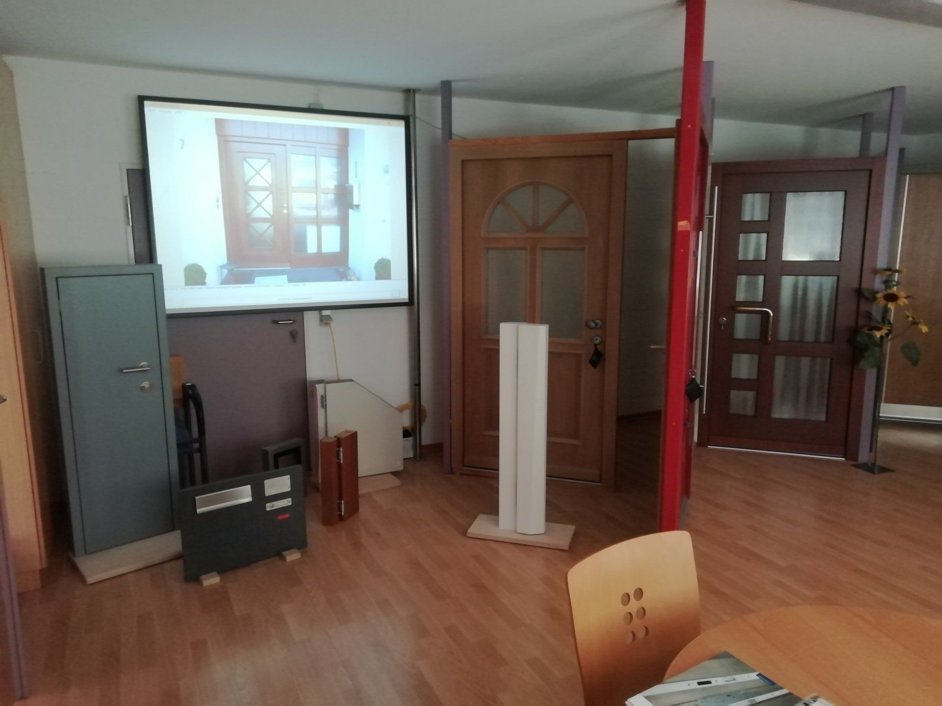 Projektion in unserer Ausstellung