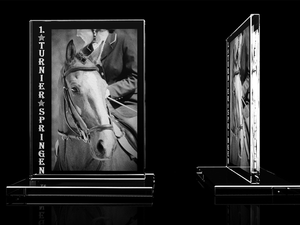 Flachglas 130 x 180 x 10 mm Flachglas, Glastrophäe für individuelle Gravuren, Glasinnengravuren