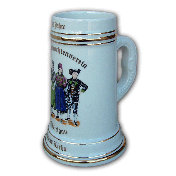 Porzellankrug mit dem eigenen Wappen, Logo oder Motiv bedruckt von der Schwemmlein GmbH aus Bayreuth