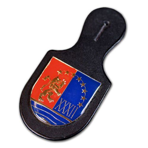 Verbandsabzeichen, Brustanhänger, Lederanhänger, Metallwappen auf Leder für die Bundeswehr, Reservisten, Reservistenkameradschaft und Reservistenverband mit eigenem Wappen, Logo oder Motiv, gedruckt oder geprägt von der W. Schwemmlein GmbH aus Bayreuth