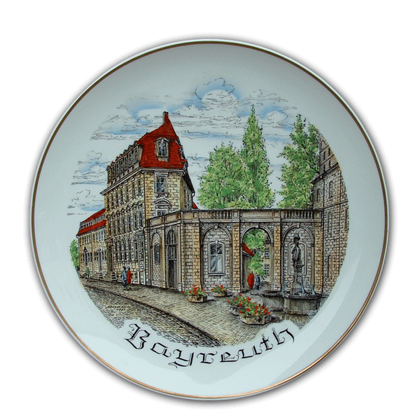 Wandteller, Jubiläumsteller in Sonderanfertigung mit dem eigenen Wappen, Logo oder Motiv von der Schwemmlein GmbH aus Bayreuth