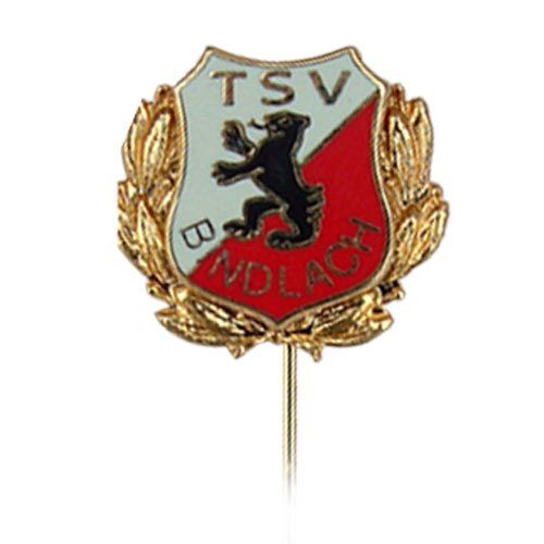 Anstecknadel, Vereinsnadel, Ehrennadel, Jubiläumsnadel, Ehrennadel mit Kranz mit eigenem Wappen, Logo oder Motiv, gedruckt oder geprägt für Vereine, Firmen, Verbände und Organisationen aller Art vom Marktführer, der W. Schwemmlein GmbH aus Bayreuth