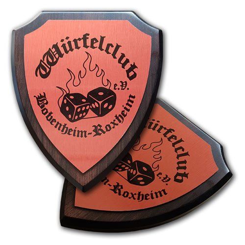 Aluminium-Wappen im Digitaldruckverfahren mit UV-Versiegelung mit eigenem Wappen, Logo oder Motiv von der W. Schwemmlein GmbH für Bundeswehr, Polizei, Bundespolizei, Zoll, Organisationen, Vereine oder Privat.