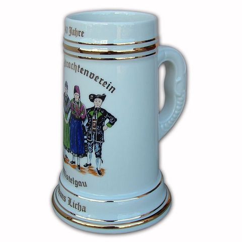 Andechs mit Bodenbild Bierkrug, Bierseidel bedruckt mit dem eigenen Motiv, Wappen oder Logo von der Schwemmlein GmbH aus Bayreuth