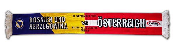 Vereinsschal, Fanschal mit dem eigenen Wappen, Logo, Motiv oder Slogan Fanschal gestrickt