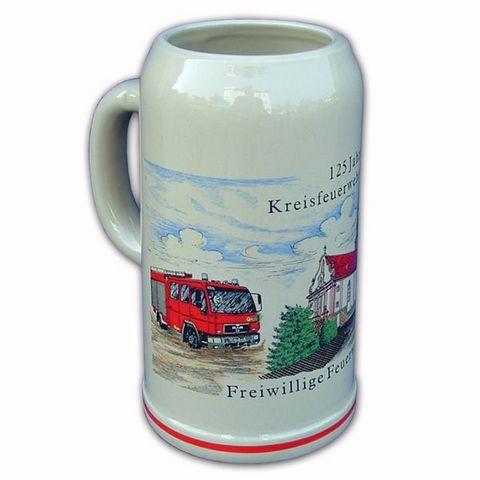 Maßkrug grau Maßkrug bedruckt mit dem eigenen Motiv, Wappen oder Logo von der Schwemmlein GmbH aus Bayreuth