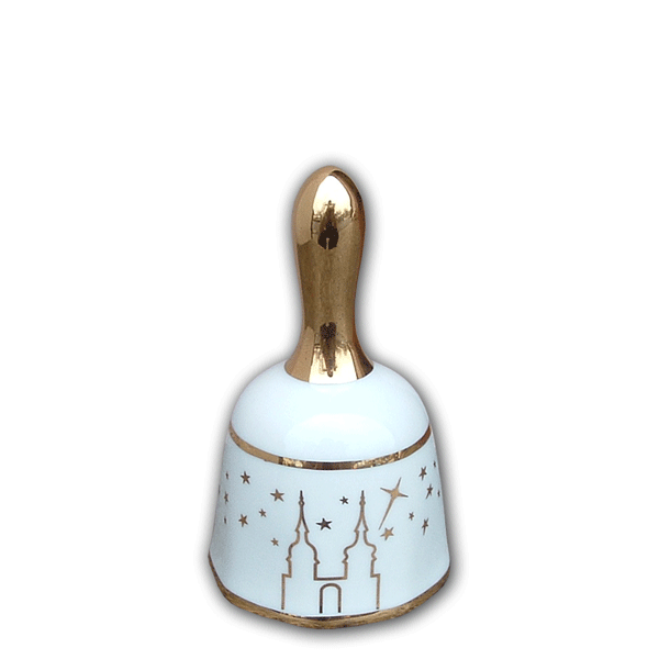 Glocken, Porzellan Glocken, Weihnachtsglocken in Sonderanfertigung mit dem eigenen Wappen, Logo oder Motiv von der Schwemmlein GmbH aus Bayreuth