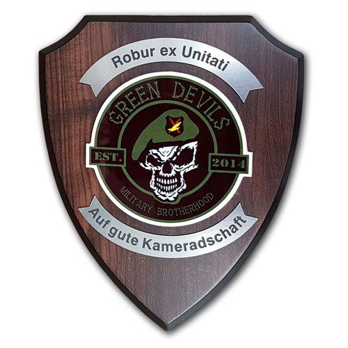 Kunststoffwappen mit UV-Versiegelung, Textschleifen oder Textbalken mit eigenem Wappen, Logo oder Motiv von der W. Schwemmlein GmbH für Bundeswehr, Polizei, Bundespolizei, Zoll, Organisationen, Vereine oder Privat.