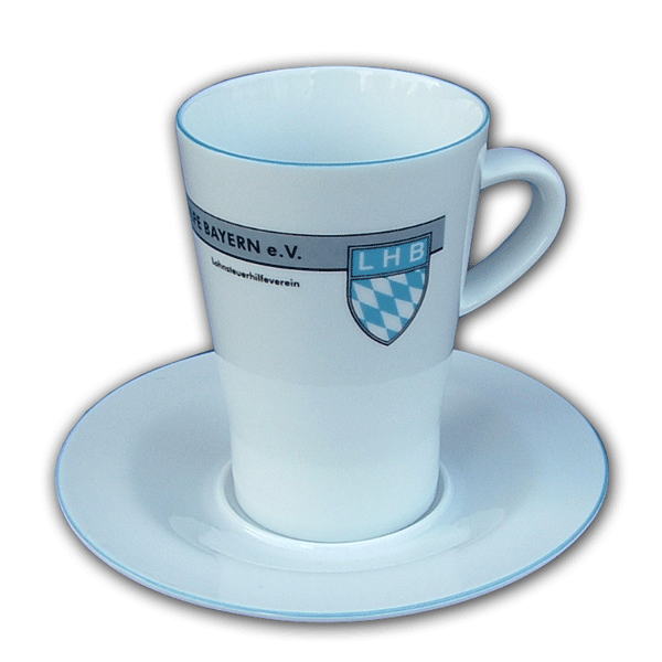Sonderanfertigung von Tassen, Kaffeetassen, Kaffeebecher mit eigenem Motiv, Logo oder Wappen von der Schwemmlein GmbH