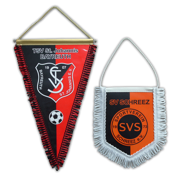 Sonderanfertigung von Wimpel, Freundschaftswimpel, Eventwimpel, Dreieckswimpel, Banner mit eigenem Motiv, Logo oder Wappen