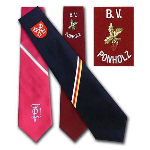 Sonderanfertigung von Krawatten und Regattes, gewebt, gedruckt oder bestickt mit dem eigenen Motiv, Wappen oder Logo