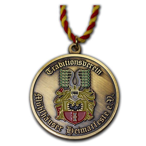 Hochwertig geprägte Medaillen, Sportmedaillen in 2D, farbig oder 3D, individuell gefertigt mit dem eigenen Wappen, Logo oder Motiv, von der W. Schwemmlein GmbH aus Bayreuth