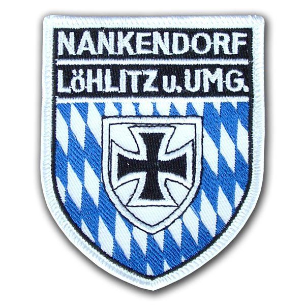 Aufnäher, Ärmelabzeichen bestickt mit dem eigenen Wappen, Logo oder Motiv für Bundeswehr, Polizei, Feuerwehr, Schützenvereine, Verbände, Firmen, Vereine, Stammtische und Clubs von der Schwemmlein GmbH aus Bayreuth