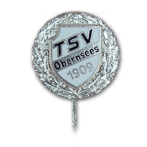 Anstecknadel, Vereinsnadel, Ehrennadel, Jubiläumsnadel, Ehrennadel mit Kranz mit eigenem Wappen, Logo oder Motiv, gedruckt oder geprägt für Vereine, Firmen, Verbände und Organisationen aller Art vom Marktführer, der W. Schwemmlein GmbH aus Bayreuth