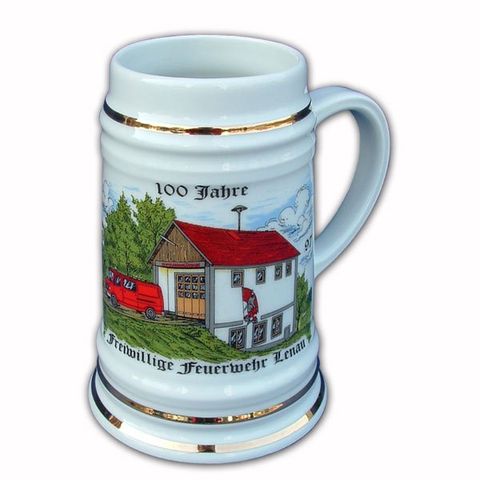 Pfalzgrafenkrug Bierkrug, Bierseidel bedruckt mit dem eigenen Motiv, Wappen oder Logo von der Schwemmlein GmbH aus Bayreuth