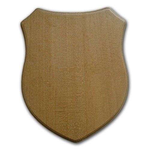 Buche Holzplakette für Metallwappen, Gusswappen, Aluminiumwappen oder Kunststoffwappen