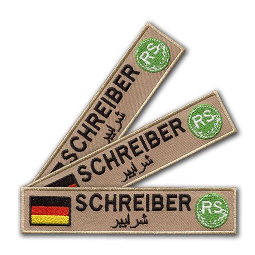 Bestickte Namensstreifen und Namensbänder für die Bundeswehr von der Schwemmlein GmbH
