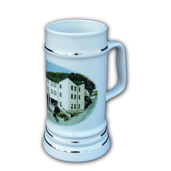 Bierkrug bedruckt mit eigenem Motiv, Wappen oder Logo von der Schwemmlein GmbH aus Bayreuth