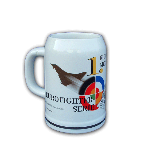 Keramikseidel 0,5 Liter, gefertigt mit dem eigenen Motiv, Wappen oder Logo, von der W. Schwemmlein GmbH aus Bayreuth