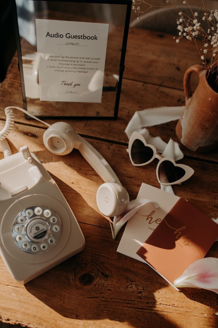 Audio Gästebuch Vintage Telefon Guestbook
