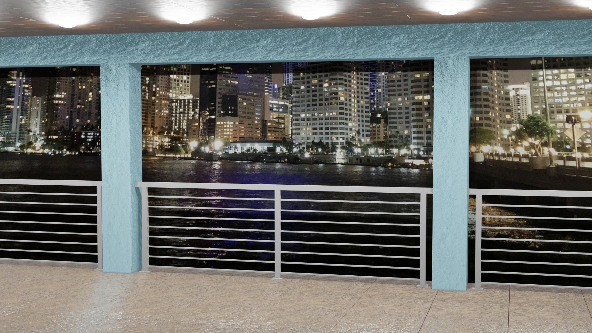 Horizontal Picket Railing has sideways pickets made to be Horizontal Picket Railing Welded Aluminum