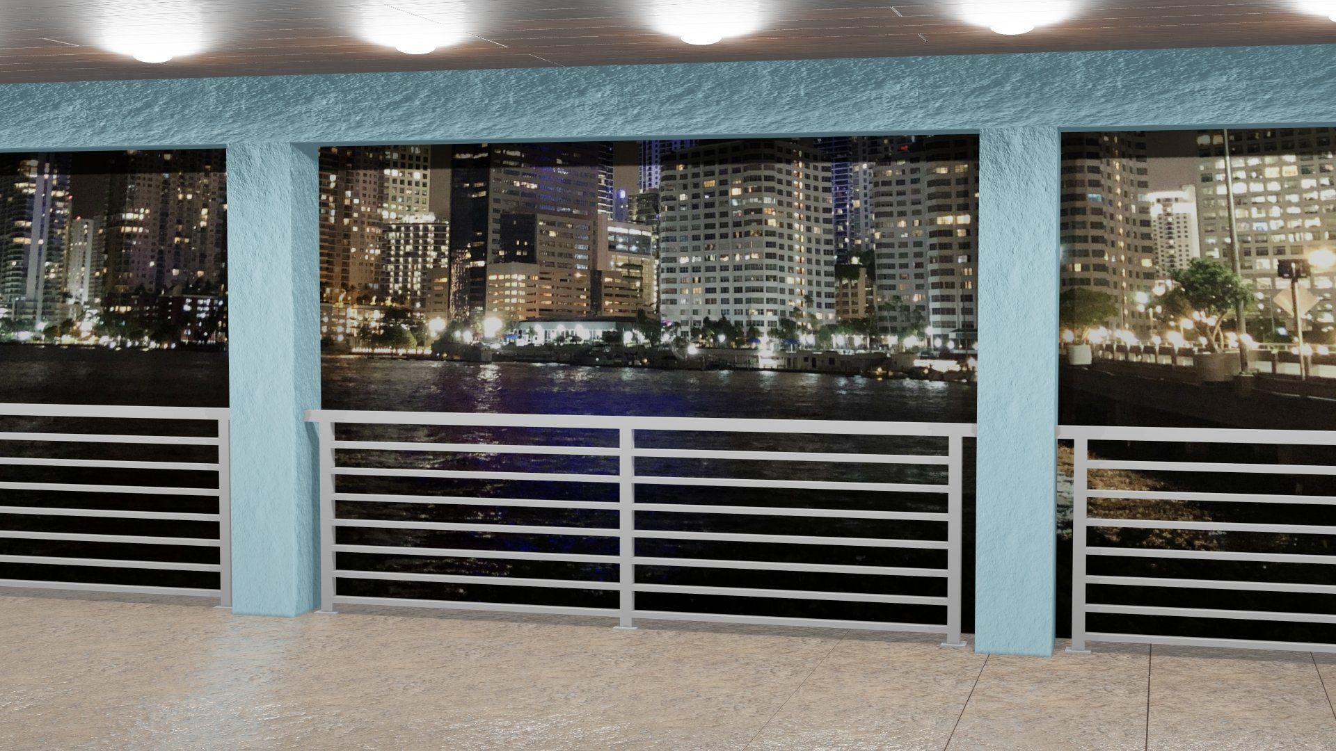 Horizontal Picket Railing has sideways pickets made to be Horizontal Picket Railing Welded Aluminum