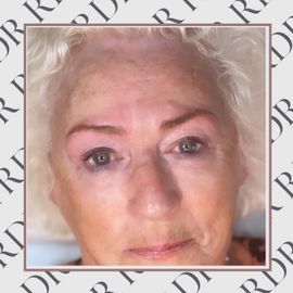 RDR Microblading Client, With New Brows After Microblading Treatment