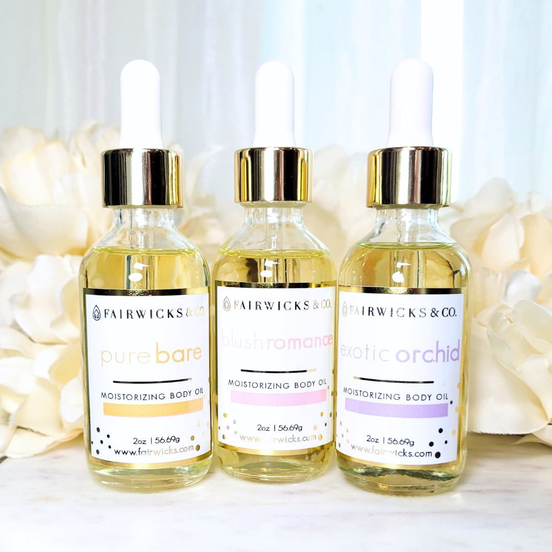 Luxury Moisturizing Body Oils – Bright Citrus, Soft Floral | Gift Set