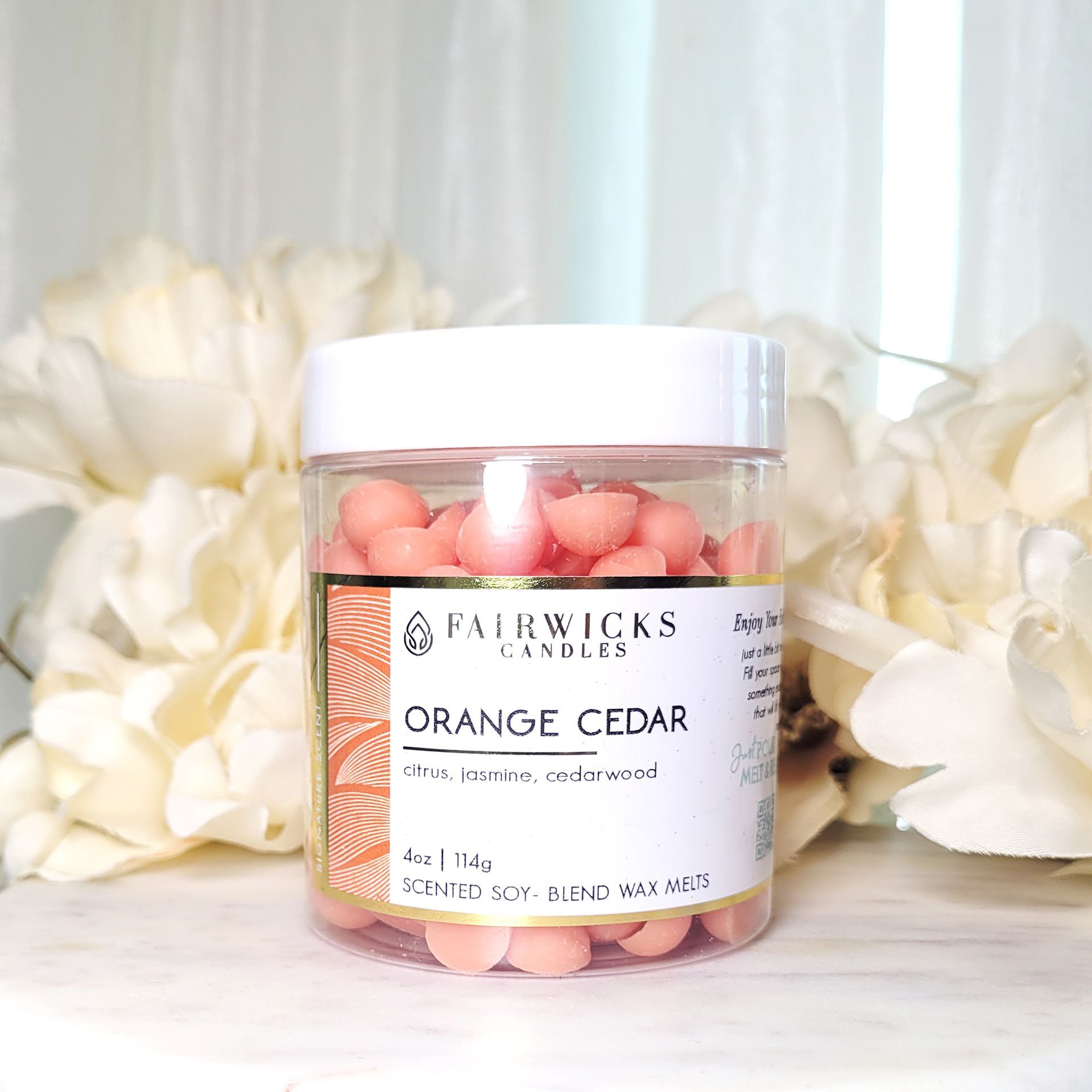 Luxury Wax Melts – Vibrant Citrus with Warm Cedarwood Home Fragrance