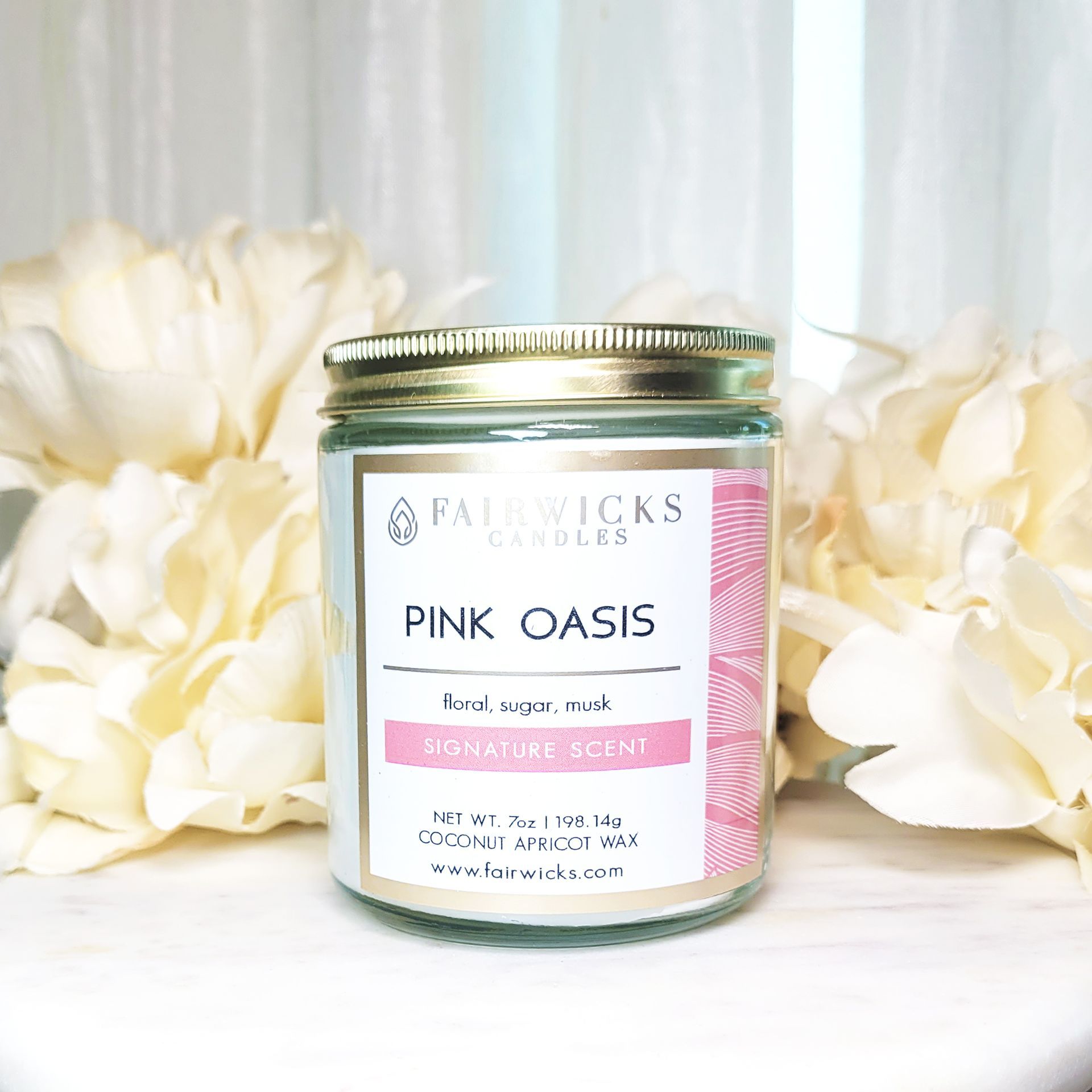 Luxury Glass Jar Candle – Elegantly Peony and Jasmine Home Fragrance