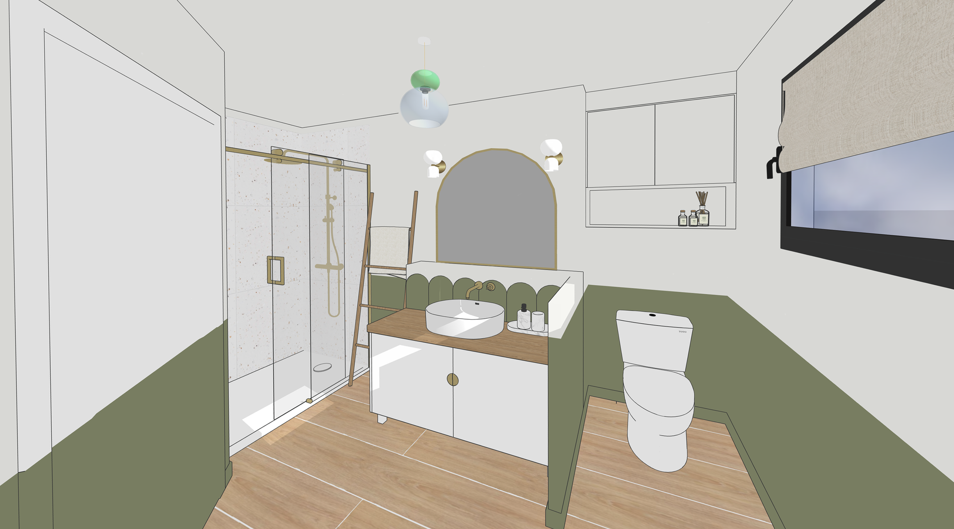 Rénovation de cette salle de bain en mettant l'accent sur la santé et le soin de soi.