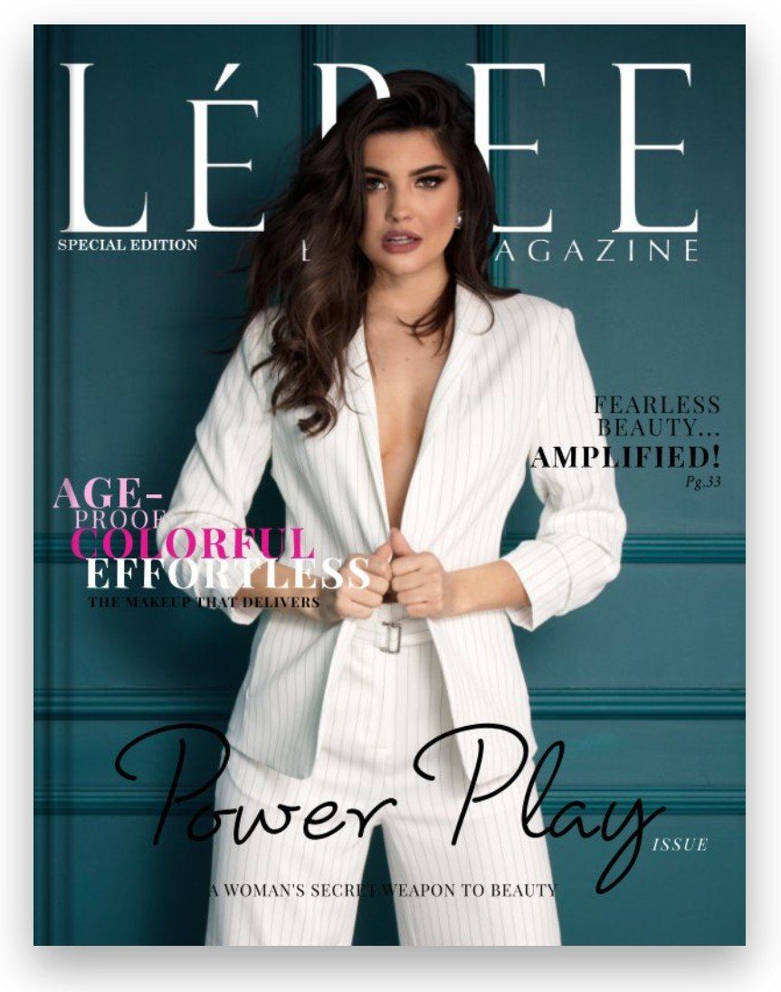 LéBee Bold Magazine, makeup, handbag, power play