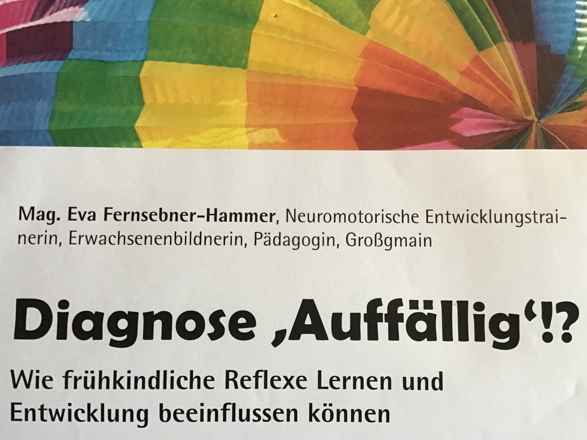 Start der ElternWerkstatt ElternWerkstätte. Frühkindliche Reflexe