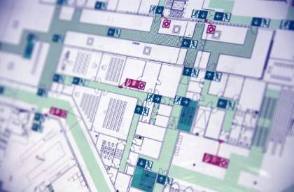 Portexia incendie Pose plan d'évacuation de sécurité d'intervention pour la protection incendie