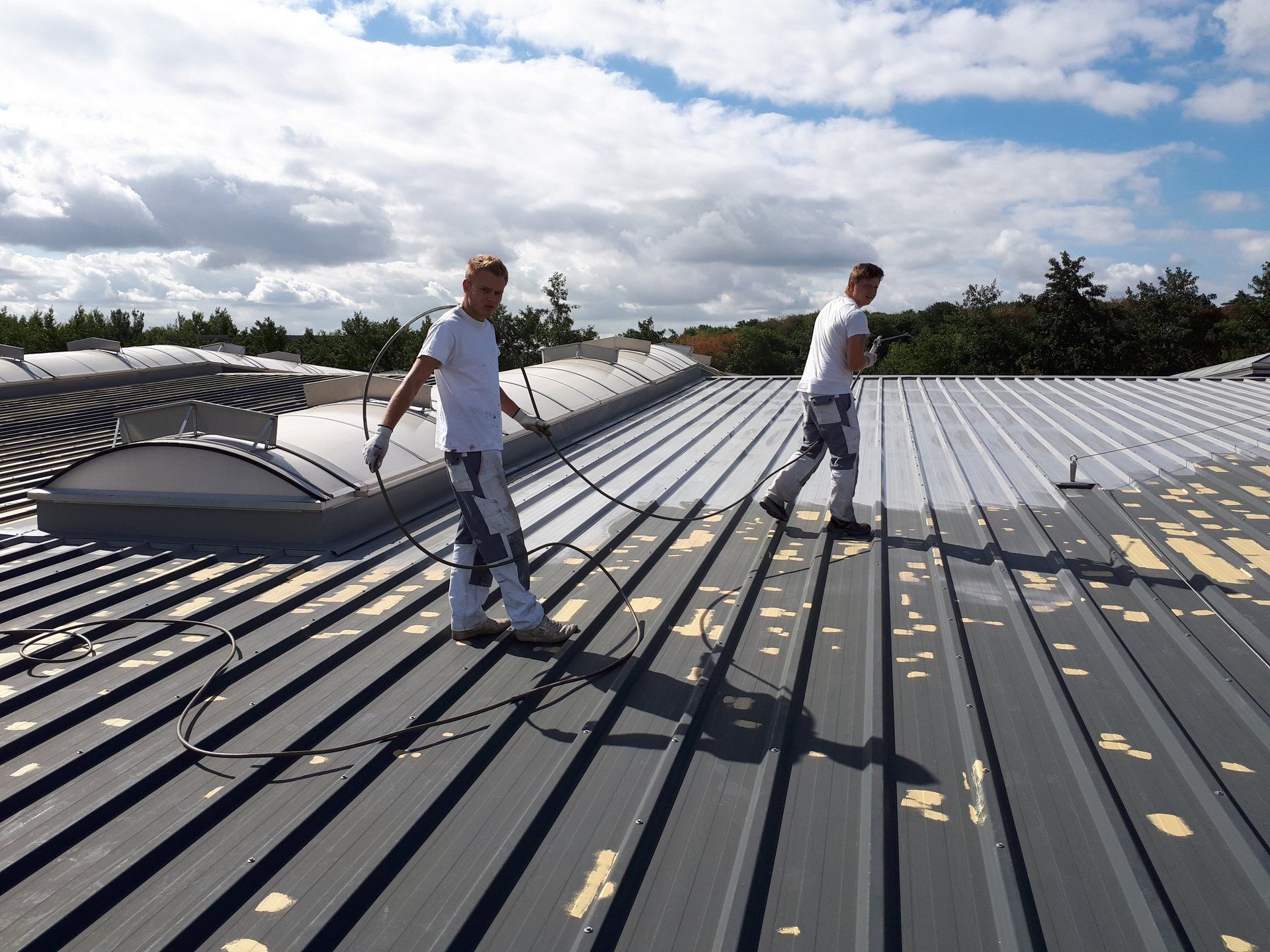 Trapezblech Dachbeschichtung Malerfreese