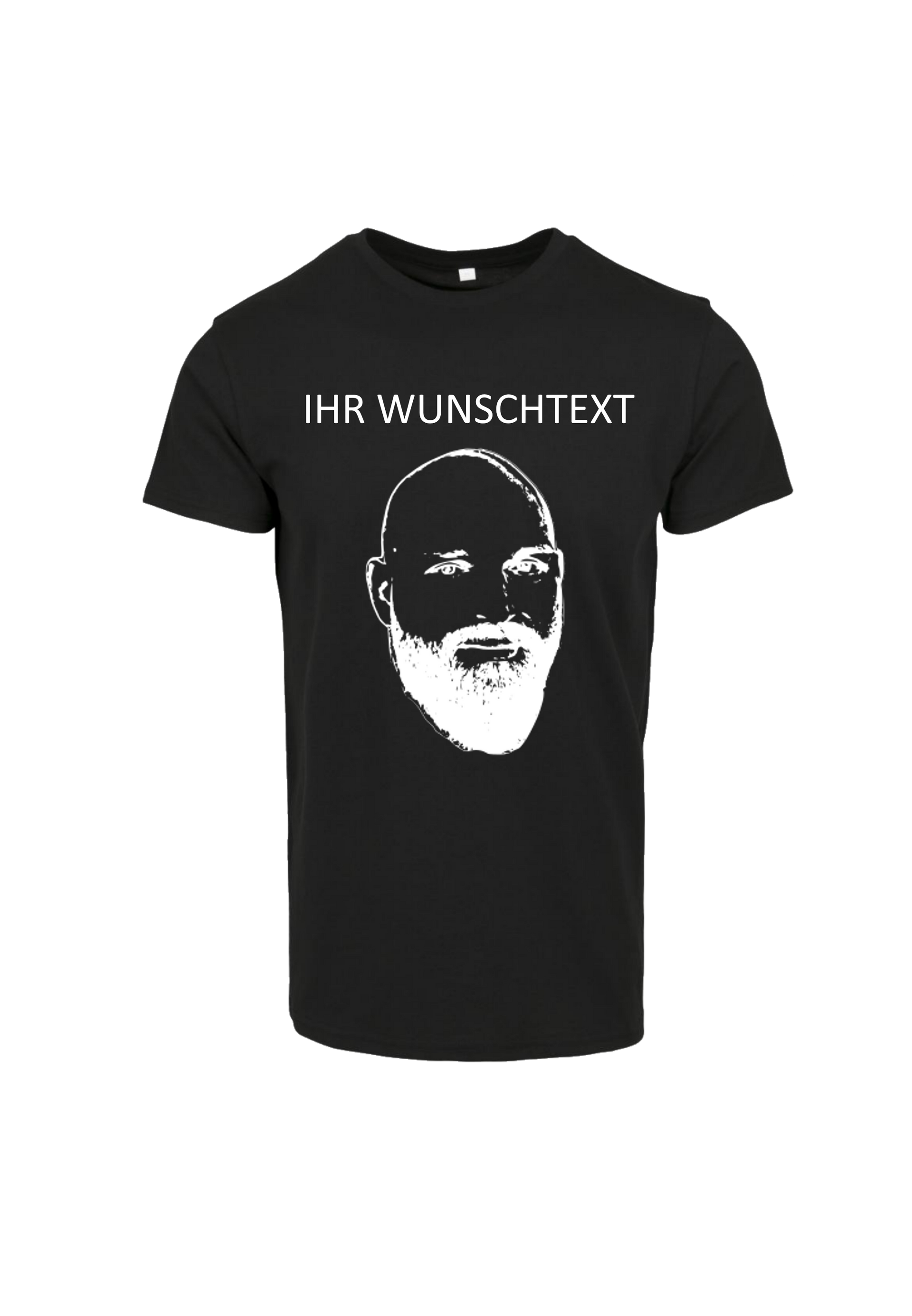 Schwarzes T-Shirt mit Gesicht