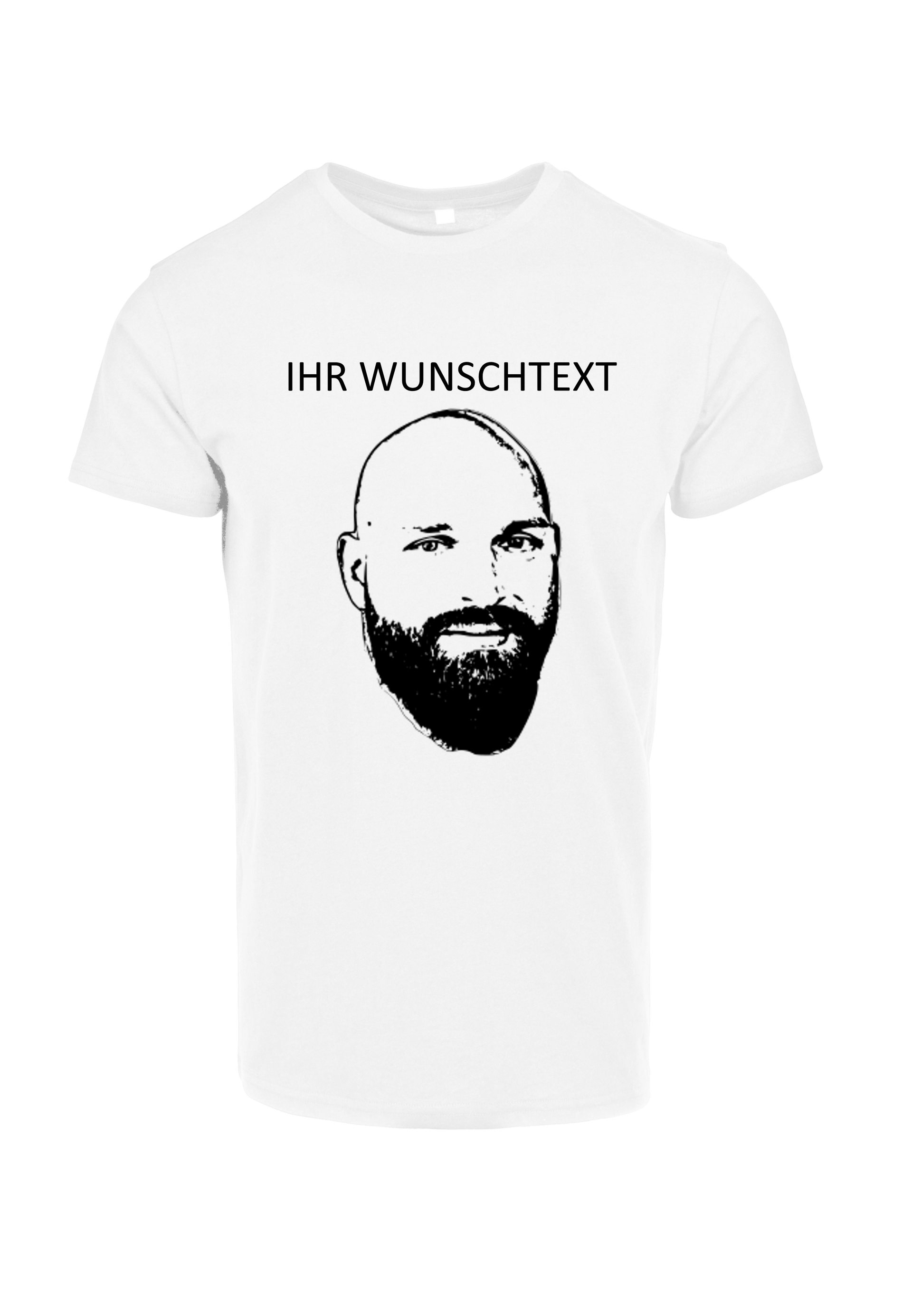 Weißes T-Shirt mit Gesicht