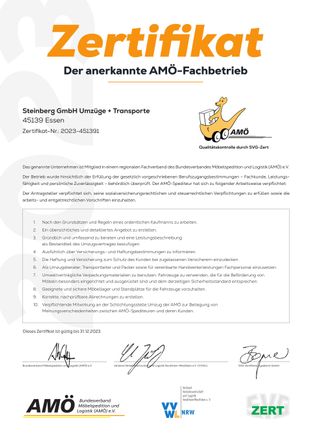 AMÖ Zertifikat Steinberg