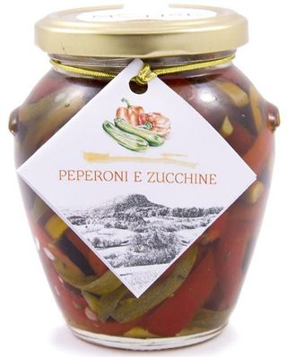 Eingelegte Zucchini mit Paprika