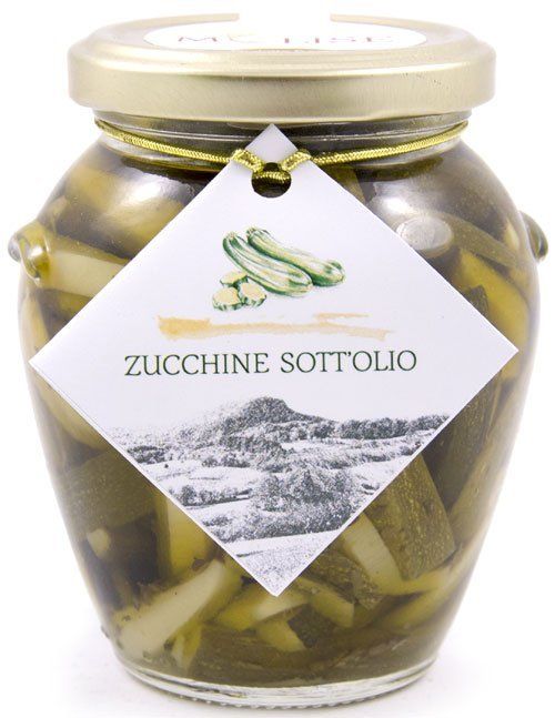 Zucchine, olio extra vergine di oliva 100% italiano