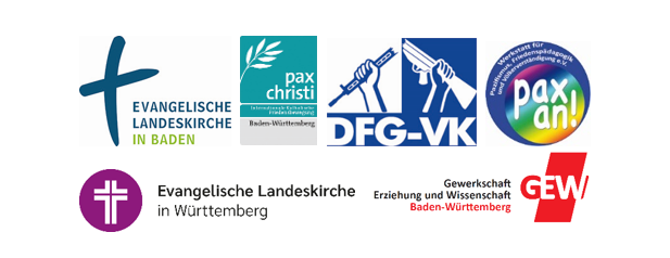 Logos DFG-VK, Pax An, Evang. Landeskirche Baden