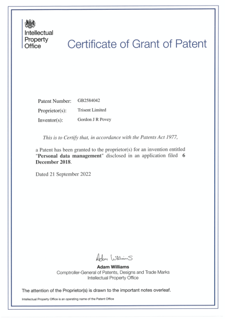 Patent is Granted