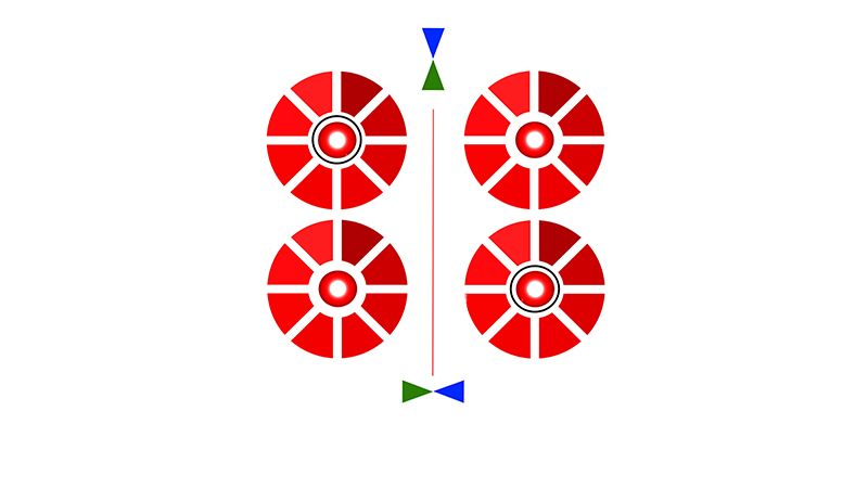 Beispiel des One4All-Testbild zur Besimmung von grauem Star