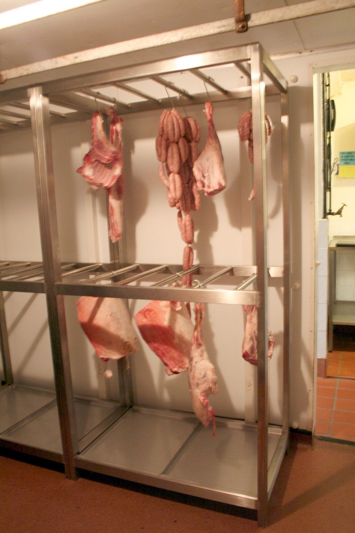 Wurst-Abhängeständer aus Edelstahl nach Maß Wurst-Abhängeständer aus Edelstahl nach Maß