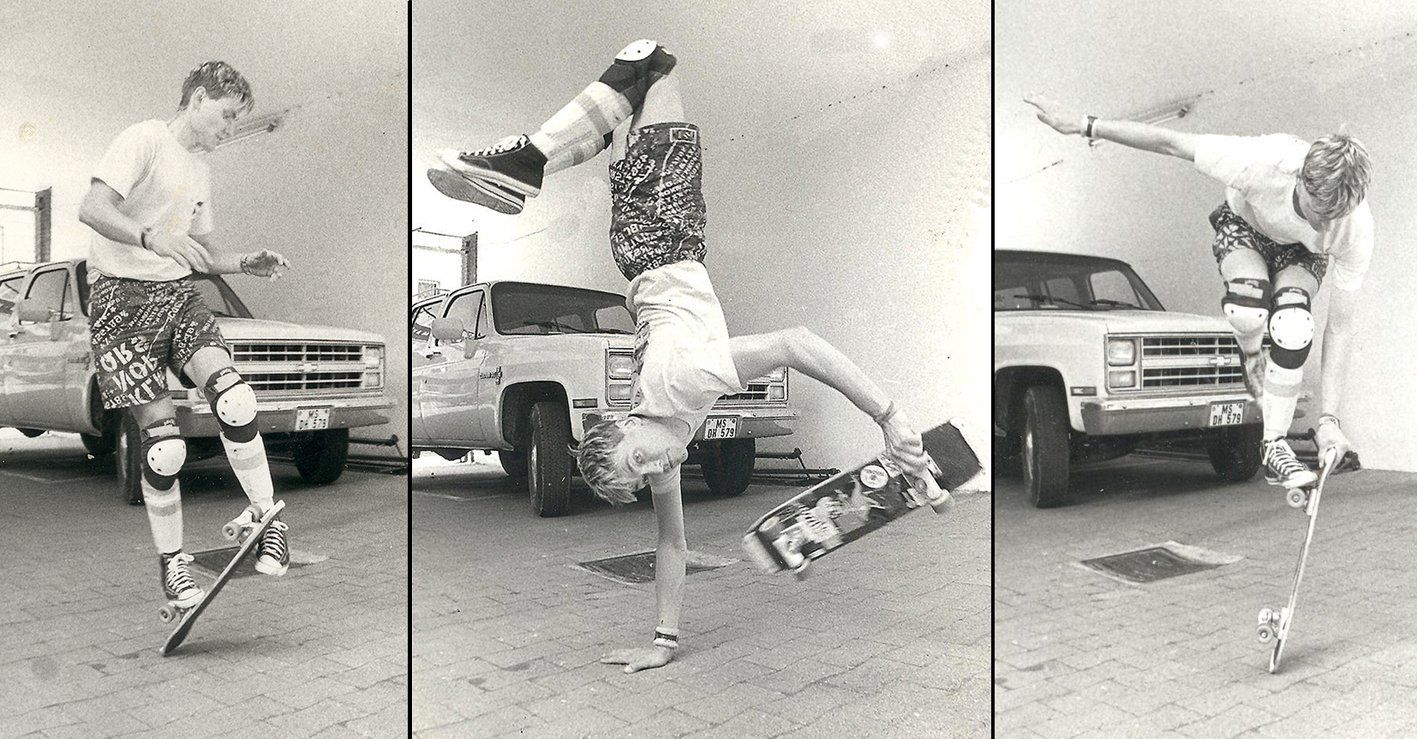 Gymnastplant, Freestyle Skateboard, Guenter Mokulys, 1988.